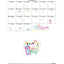 Let's Party Applique Design Pattern-3