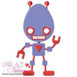 Robot-2 Embroidery Design Pattern-1