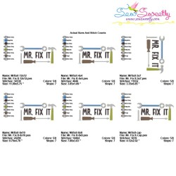 Mr. Fix It Lettering Embroidery Design Pattern-2
