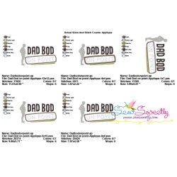 Dad Bod on Point Lettering Applique Design Pattern-2
