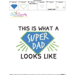 This is What a Super Dad Looks Like Lettering Embroidery Design Pattern-3