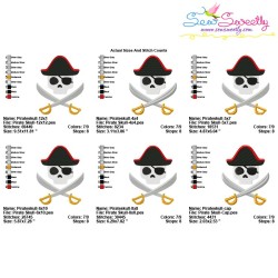 Pirate Character Skull Embroidery Design Pattern-2