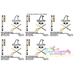 Wizard Character Skull Applique Design Pattern-2