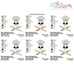 Baker Profession Skull Embroidery Design Pattern-2