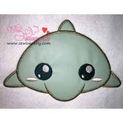 Cute Dolphin Applique Design Pattern-1