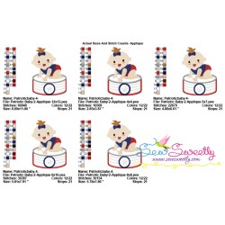 Patriotic Baby-2 Applique Design Pattern-2