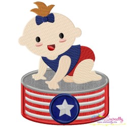 Patriotic Baby-2 Applique Design Pattern-1