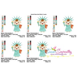 Patriotic Baby-1 Embroidery Design Pattern-2