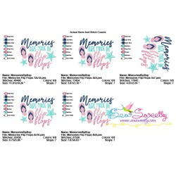 Memories Are Made In Flip Flops Embroidery Design Pattern-2