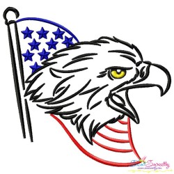 Patriotic Bald Eagles Embroidery Design Bundle-2