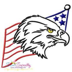 Patriotic Bald Eagles Embroidery Design Bundle-6