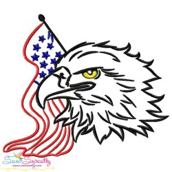 Patriotic Bald Eagles Embroidery Design Bundle-4