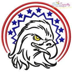 Patriotic Bald Eagles Embroidery Design Bundle-10