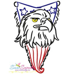 Patriotic Bald Eagles Embroidery Design Bundle-11