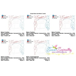 Freedom Patriotic Colorwork Block Embroidery Design Pattern-2