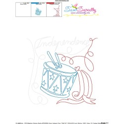 Independence Patriotic Colorwork Block Embroidery Design Pattern-3
