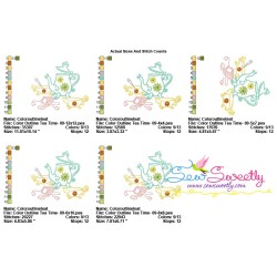 Color Satin Stitches Tea Time-9 Embroidery Design Pattern-2
