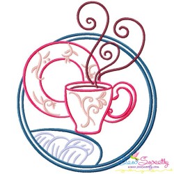 Color Satin Stitches Tea Time Embroidery Design Bundle-11