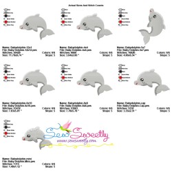 Baby Dolphin Machine Embroidery Design Pattern-2