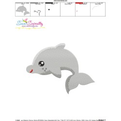 Baby Dolphin Machine Embroidery Design Pattern-3