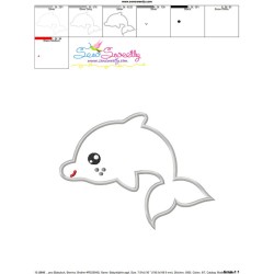 Baby Dolphin Applique Design Pattern-3