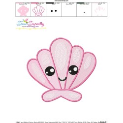 Baby Seashell Embroidery Design Pattern-3