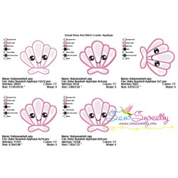 Baby Seashell Applique Design Pattern-2