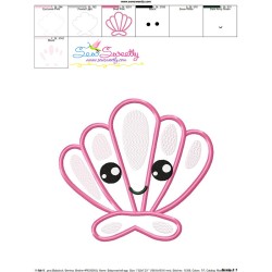 Baby Seashell Applique Design Pattern-3