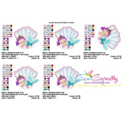 Baby Mermaid-4 Embroidery Design Pattern-2