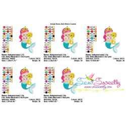 Baby Mermaid-3 Embroidery Design Pattern-2
