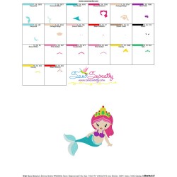 Baby Mermaid-1 Embroidery Design Pattern-3