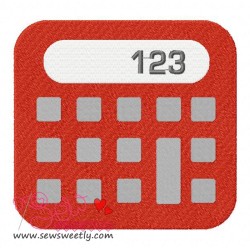 Calculator Embroidery Design Pattern-1