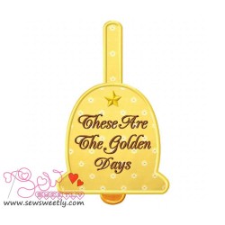 School Bell Applique Design Pattern-1