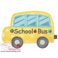 School Bus Applique Design Pattern-2