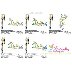 Reading in Fall Monster-4 Embroidery Design Pattern-2
