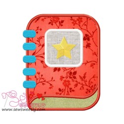 School Diary Applique Design Pattern-1