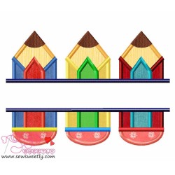 Split Pencils Applique Design Pattern-2