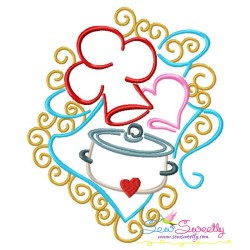 Swirly Kitchen-9 Machine Embroidery Design Pattern-1