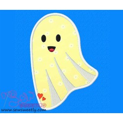 Cute Ghost Applique Design Pattern-1