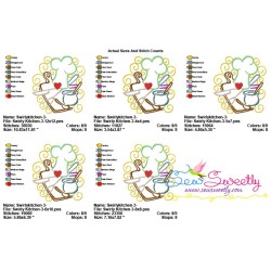 Swirly Kitchen-3 Machine Embroidery Design Pattern-2