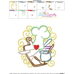 Swirly Kitchen-3 Machine Embroidery Design Pattern-3