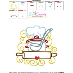 Swirly Kitchen-1 Machine Embroidery Design Pattern-3