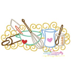Swirly Kitchen Machine Embroidery Design Bundle-8