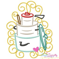 Swirly Kitchen Machine Embroidery Design Bundle-9