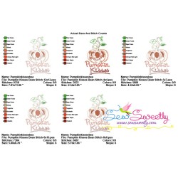 Pumpkin Kisses Bean/Vintage Stitch Machine Embroidery Design Pattern-2
