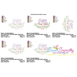 Enjoy The Fall Vintage Stitch Embroidery Design Pattern-2