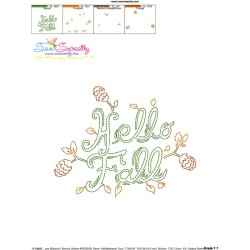 Hello Fall Vintage Stitch Machine Embroidery Design Pattern-3