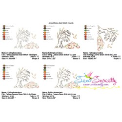 Falling Leaves Bean/Vintage Stitch Embroidery Design Pattern-2