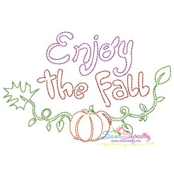 Fall/Autumn Bean/Vintage Stitch Embroidery Design Bundle-2
