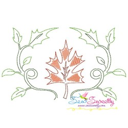 Fall/Autumn Bean/Vintage Stitch Embroidery Design Bundle-10